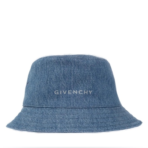 Givenchy Accessories - Givenchy Blue Denim Bucket Hat